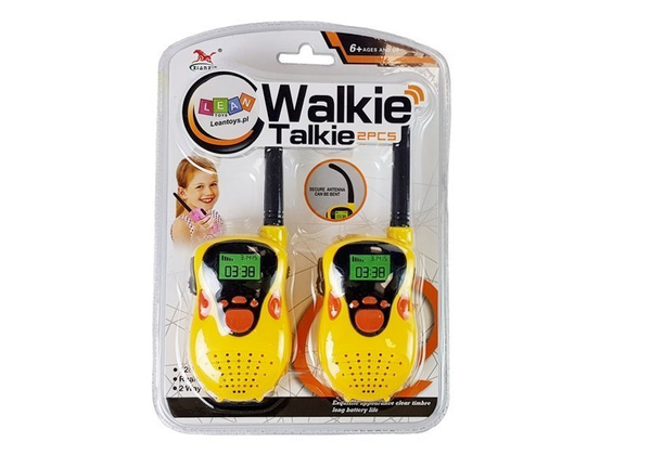 Walkie Talkie Krótkofalówki Zasięg 100 m Żółte Dla Dzieci - Image 3